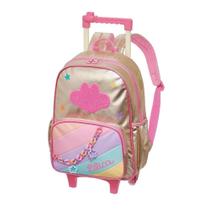 Mochila de Rodinhas Lilica Ripilica Com Alças Golden Rosa - Marisol