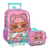 Mochila de Rodinhas LOL Surprise Roxa e Verde - Luxcel Mochila de Rodinhas LOL Surprise Roxa e Verde - Luxcel