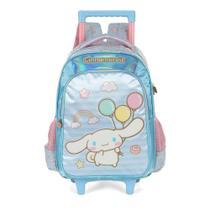 Mochila de Rodinhas Luxcel Com Alça Cinnamoroll Azul Mochila de Rodinhas Luxcel Com Alça Cinnamoroll Azul