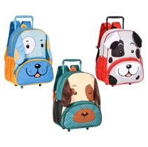 Mochila De Rodinhas M Cachorro Clio Pets 38cm altura X 32cm largura X 16cm CP3396A