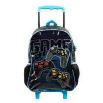 Mochila de Rodinhas Masculina Video Game Preta Mochila de Rodinhas Masculina Video Game Preta