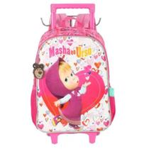 Mochila de Rodinhas Masha e o Urso Pink - Luxcel