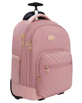 Mochila de Rodinhas MATEIN 17 Polegadas para Mulheres - Rosa