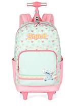 Mochila de Rodinhas Média Infantil de Costas Surf Stitch Disney