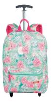 Mochila De Rodinhas Meninas Flores Rosas Floral Tam Grande Mochila De Rodinhas Meninas Flores Rosas Floral Tam Grande