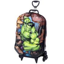 Mochila De Rodinhas Menino Menina Bolsa Escolar Com Rodas Carrinho Puxador Malinha Princesas Vingadores Hulk Grande G