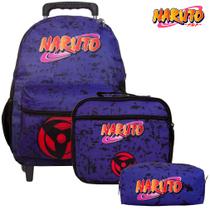 Mochila de Rodinhas Menino Naruto Desenho Reforçada Toys 2U