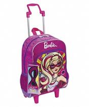 Mochila de Rodinhas Mochilete Barbie Super Princesa Rosa e Roxa Sestini (SKU 12042)