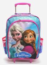 Mochila de Rodinhas Mochilete Frozen infantil escolar meninas bolsa rosa frozen olaf aula brilho