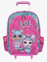Mochila de rodinhas mochilete lol surprise infantil escolar meninas rosa bolsa