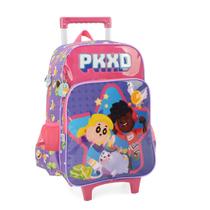 Mochila de rodinhas pkxd infantil escolar menino