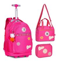 Mochila De Rodinhas Rebecca Bonbon C/ Lancheira Térmica E Estojo Grande - Super Resistente - Clio Mochila De Rodinhas Rebecca Bonbon C/ Lancheira Térmica E Estojo Grande - Super Resistente - Clio