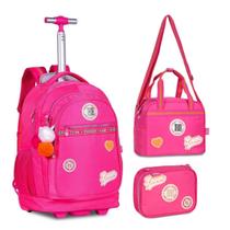 Mochila De Rodinhas Rebecca Bonbon C/ Lancheira Térmica E Estojo Grande - Super Resistente - Clio Mochila De Rodinhas Rebecca Bonbon C/ Lancheira Térmica E Estojo Grande - Super Resistente - Clio