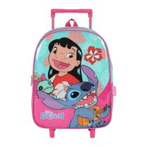 Mochila de Rodinhas Sem Alça Luxcel Lilo e Stitch Pink