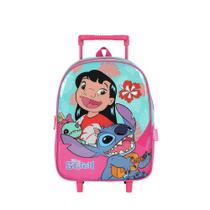 Mochila de Rodinhas Sem Alça Luxcel Lilo e Stitch Pink