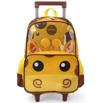 Mochila de Rodinhas Sem Alça Luxcel Up4You Girafa Amarelo