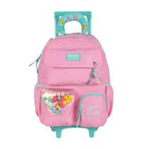 Mochila de Rodinhas Sem Alça Luxcel Up4You Pompom Rosa Mochila de Rodinhas Sem Alça Luxcel Up4You Pompom Rosa