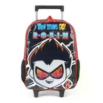 Mochila de Rodinhas Sem Alça Teen Titans Luxcel Preto Mochila de Rodinhas Sem Alça Teen Titans Luxcel Preto