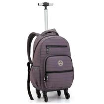 Mochila De Rodinhas Shock Matelasse Cinza - Seanite Mochila De Rodinhas Shock Matelasse Cinza - Seanite