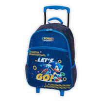 Mochila de Rodinhas Sonic Video Game Infantil Escola Meninos Mochila de Rodinhas Sonic Video Game Infantil Escola Meninos