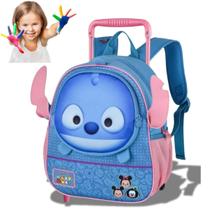 Mochila De Rodinhas Stitch Tsum Tsum Disney Infantil - Clio