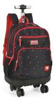 Mochila de Rodinhas UP4YOU Corações Preta com Alça Luxcel Mochila de Rodinhas UP4YOU Corações Preta com Alça Luxcel