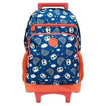 Mochila de Rodinhas Xeryus 16 College Panda Azul Mochila de Rodinhas Xeryus 16 College Panda Azul