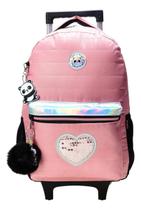 Mochila de rodinhas xeryus tween panda rosa Mochila de rodinhas xeryus tween panda rosa