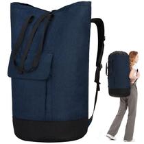 Mochila de roupa suja extra grande, bolsa de roupa pesada com alças, itens essenciais para dormitórios universitários, bolsa de roupas sujas para viagens, praia, acampamento, apartamento e lavanderia Mochila de roupa suja extra grande, bolsa de roupa pesada com alças, itens essenciais para dormitórios universitários, bolsa de roupas sujas para viagens, praia, acampamento, apartamento e lavanderia