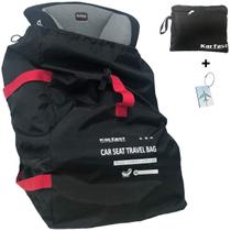 Mochila de saco de viagem do assento do carro para viagens aéreas - Karfast Universal Infant Carseat Gate Check Bag Capa para avião, dobrável com bolsa, preto