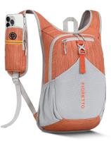 Mochila de Senderismo FIORETTO 15L Ligera para Mujeres y Hombres Naranja