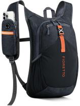 Mochila de Senderismo FIORETTO 15L para Mujeres y Hombres, Ligera, Negra