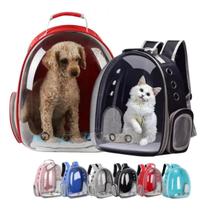 Mochila de Transporte Pet Acrílico p/ Cachorro Gato Cão Visão Panorâmica