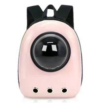 Mochila de Transporte Pet, respirável e com visão Rosa