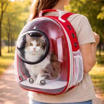 Mochila de Transporte Pet Visor Bolha Panorâmico Lovely Vibe