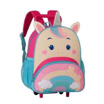 Mochila De Unicórnio Com Rodinha Infantil Creche