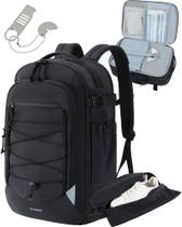 Mochila de Viagem BAGSMART Carry On 30L - Com Bolsa para Sapatos (17,3") - Preta