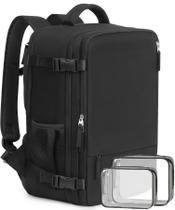 Mochila de viagem Beraliy Black 40L com compartimento para laptop 17,3 polegadas