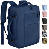 Mochila de viagem Capolo para mulheres e homens, mochila impermeável para laptop, mochila de mão aprovada pelas companhias aéreas, bolsa de livros de computador para negócios, trabalho e viagens, serve para laptop de 15,6 polegadas (azul escuro)