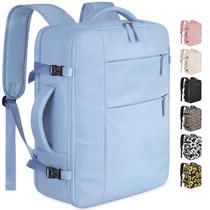 Mochila de viagem Capolo para mulheres e homens, mochila impermeável para laptop, mochila de mão aprovada pelas companhias aéreas, bolsa de livros de computador para negócios, trabalho e viagens, serve para laptop de 15,6 polegadas (azul)