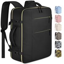 Mochila de viagem Capolo para mulheres e homens, mochila impermeável para laptop, mochila de mão aprovada pelas companhias aéreas, bolsa de livros de computador para negócios, trabalho e viagens, serve para laptop de 15,6 polegadas (preta)