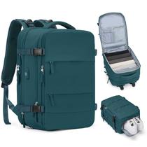 Mochila de viagem Coofay Casual Expansível A-Peacock Blue