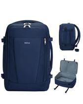 Mochila de viagem ECOHUB 17" com porta USB e capa de bagagem azul
