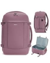 Mochila de viagem ECOHUB para mulheres 30L com carregamento USB rosa