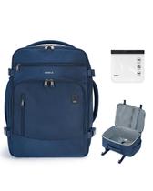Mochila de viagem ECOHUB Spirit Airlines 30L com porta USB azul
