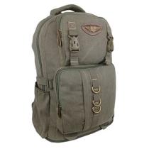 Mochila De Viagem Em Lona Reforçada À Kvn Com 3 Bolsos Para Homens