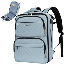 Mochila de viagem EMPSIGN para mulheres, laptop de 17 polegadas, azul claro