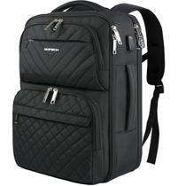 Mochila de viagem EMPSIGN para mulheres, laptop de 17 polegadas preta