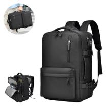 Mochila de Viagem Executiva Compacta e Expansível 42L Impermeável USB Para Notebook Grande