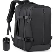 Mochila De Viagem Executiva Unissex Grande a Vácuo Notebook Viagem Bordo Cor Preto